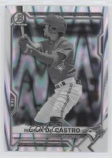 2021 Bowman Draft Chrome Black & White RayWave Refractor Rikelvin De Castro 6tw