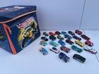 Job Lot Hot Wheels 25 Cars & ZipBin Storage Cube Mattel Vintage Rare Bundle Vtg