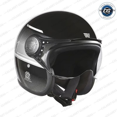Jet Of Neo I Abs Gi Open Face Helmet With Visor For Royal Enfield Rider - Gray