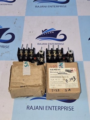 2 x NEW Siemens Bimetal Relay 3UA 19 11-0B Range 1.25-2A & 4-6A