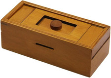 Puzzle Gift Case Box with Secret Compartments, Wooden Money Box to Challenge Puz