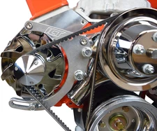 ICT Billet SBC Adjustable Alternator Bracket Low Mount Kit Compatible with Small