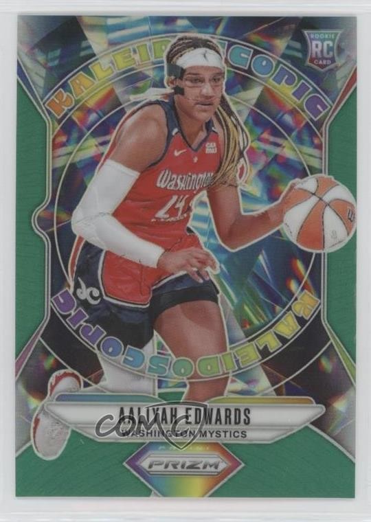 2024 Panini Prizm WNBA Kaleidoscopic Green Prizm Aaliyah Edwards #6 Rookie RC