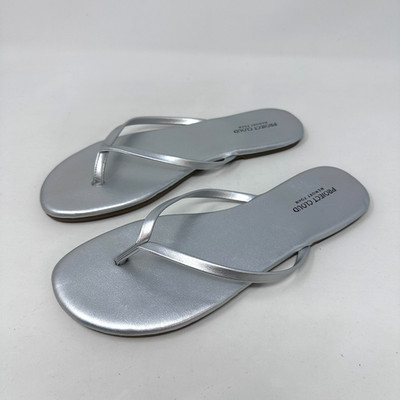 Project Cloud Memory Foam Sandal Silver Women Flip Flops US-8.5 8.5
