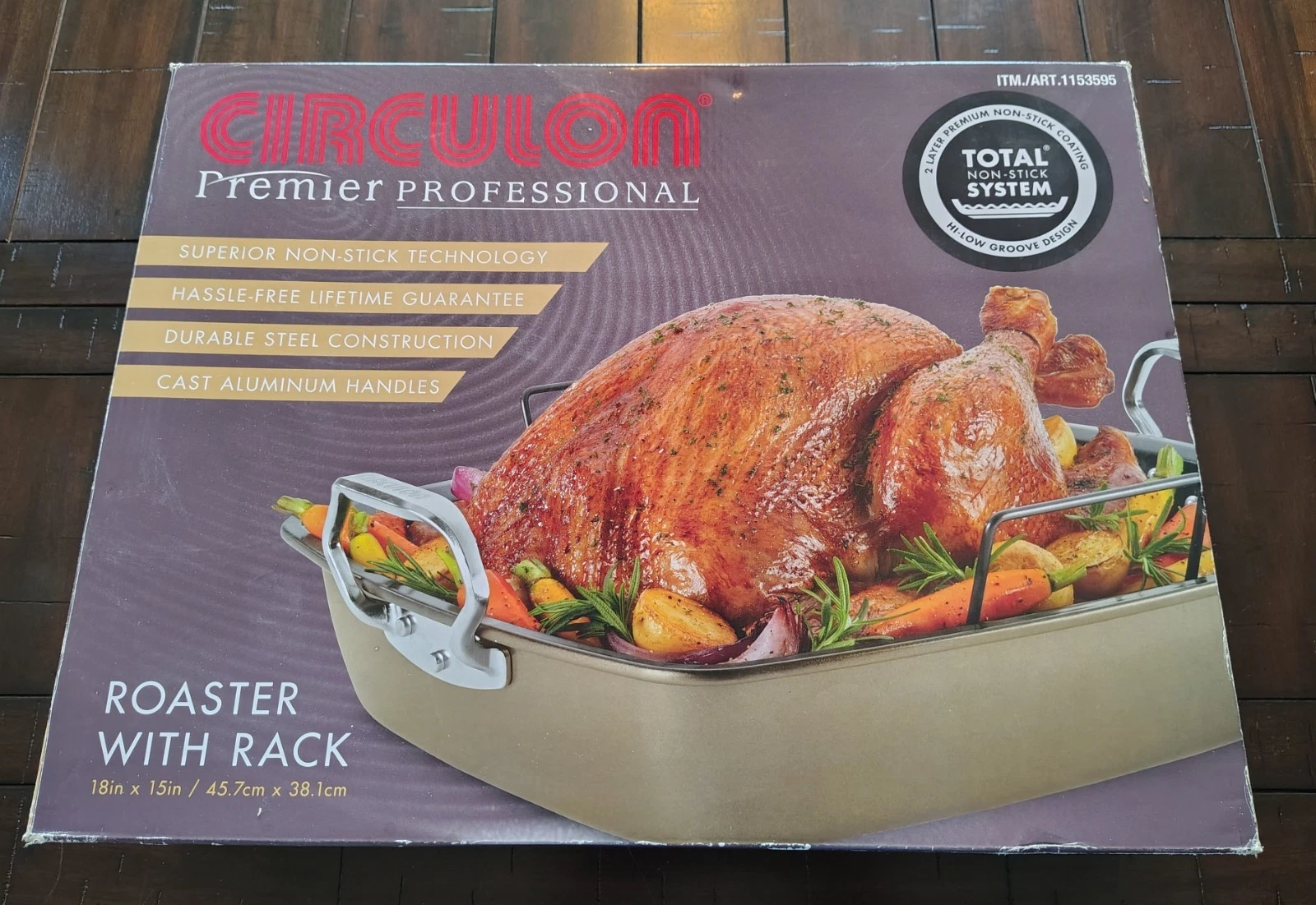 NEW Circulon Premier Pro Nonstick Roasting Pan / Roaster with Rack - 18" X 15"
Opens in a new window
