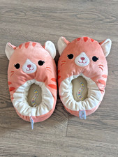 Adult Size 8-9 fit 10 , 11 , 12  Squishmallow Slippers Gigi the Orange Cat 8/9