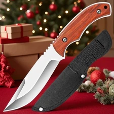 Camping Knife Fixed Blade,Hunting Knife with Tactical Kydex Sheath