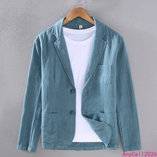 Men Summer Lightweight Breathable Soft Casual Coat Jacket Loose Outerwear Tops