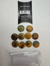Van Gogh Museum Mini Glass Magnets - Set of 10 from Amsterdam