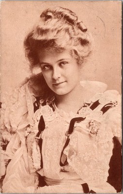RPPC Pretty Young Woman Lace Blouse Upswept Waved Blonde Hair P.U. 1907  A-773