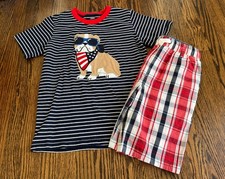 Boy's GYMBOREE Size 10 Patriotic Dog Set