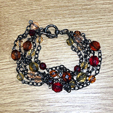 Multicolor Crystal Beaded Multi-Strand Cable ...