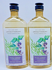 2 BATH  BODY WORKS AROMATHERAPY BLACK CURRANT  CEDARWOOD BODY WASH FOAM BATH