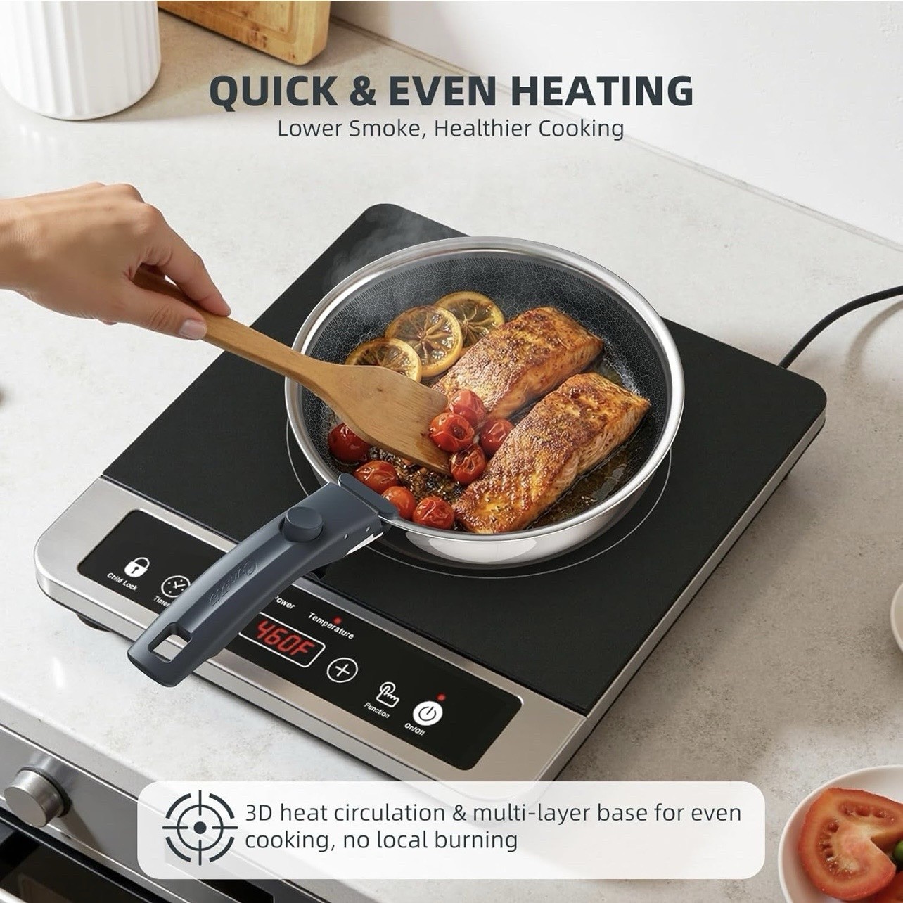 Ciwete 6-Piece Hybrid Stainless Steel Pots and Pans Set Non Stick alternate view 5