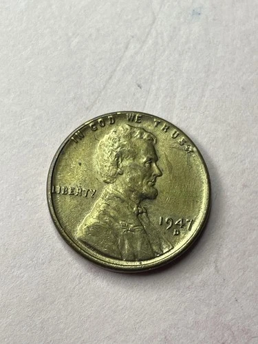 Mint Error Off Center Punch 1947D Lincoln Wheat RD AU Beautiful