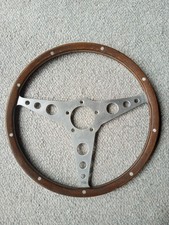 Vintage Wood Steering Wheel Vilem B Haan Butler England European Sports Cars Mg