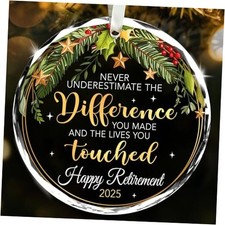 Retirement Gift for Woman, Men - Farewell Never Underestimate White Round