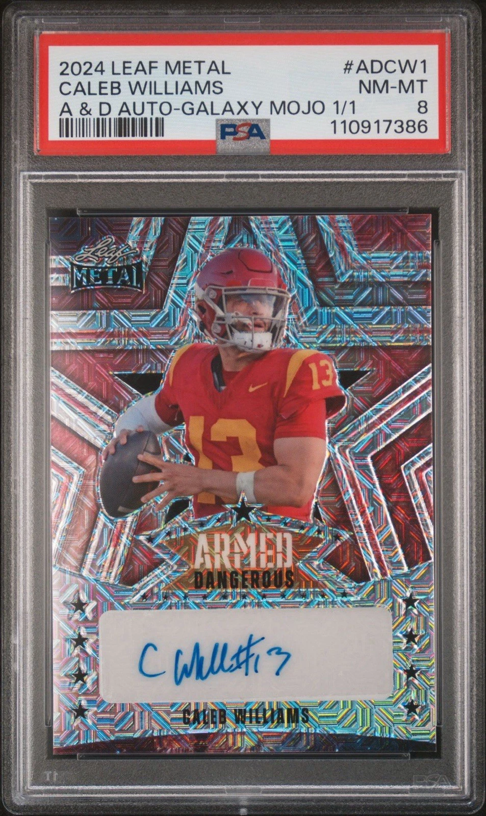 Caleb Williams Leaf Metal Armed & Dangerous Autographs #ADCW1 Galaxy Mojo 1/1