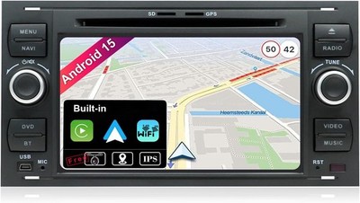 Android 15 Autoradio 7 Zoll 2 DAB Bluetooth Carplay Android Auto fürs Auto