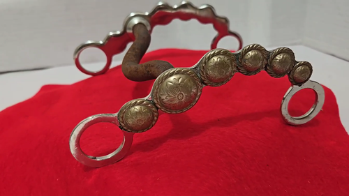 Horse Bit Curb Show Horse Chrome Brass Concho VIDEO READ - Video 1 of 1