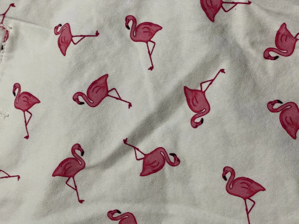 Shorts Plugg, Masculino Tamanho 32, Rosa Branco, Flamingos, Shorts Casuais - Imagem 3 de 4