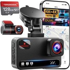 4K Dash Cam Front and Rear GPS WiFi Parking Mode
