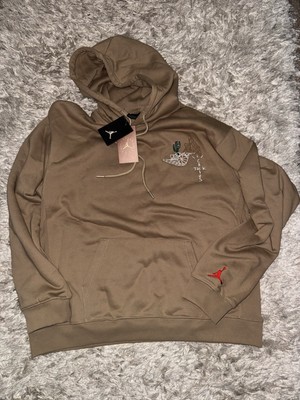 Travis Scott Air Jordan Cactus Jack Hoodie Khaki Size Large Brand New!!!