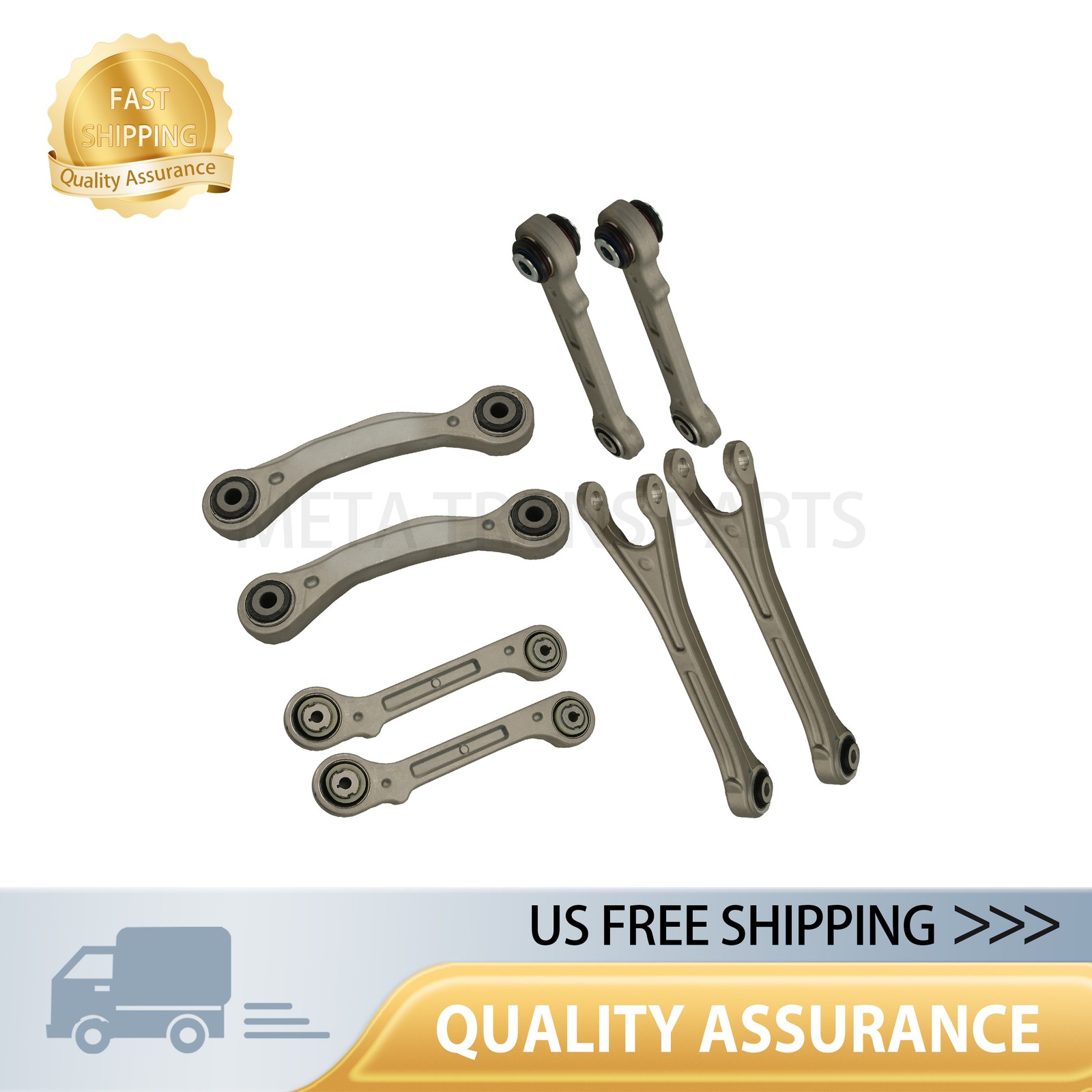 8PCS Fits 2017+ Maserati Levante Rear Suspension Control Arm Kit US