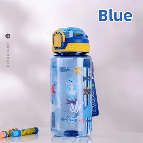 600ML Leakproof Water Bottles With Straw Sport Bottle Drinks Water Cup for Kids
