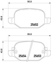 Bremsbelagsatz, Scheibenbremse P 23 150 Brembo FüR Fiat