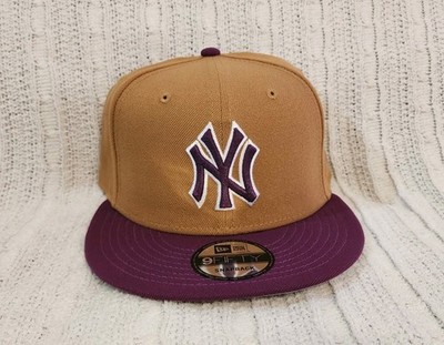 New Era 9Fifty Snapback Adjustable New York Yankees MLB Brown Purple Hat Cap New
