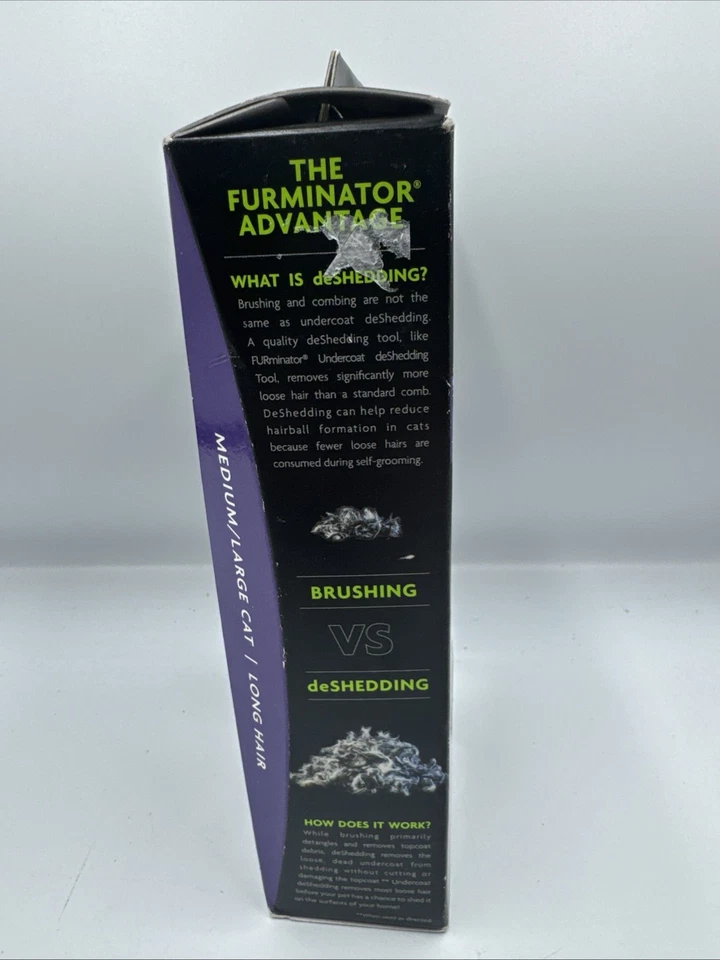 Herramienta de desprendimiento de capa inferior FURminator para gato mediano/grande, pelo largo 10 lb+ NUEVO Foto 4 de 4