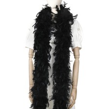 Larryhot 45g Black Feather Boa - 2 Yards Turkey Feathers for 45g,