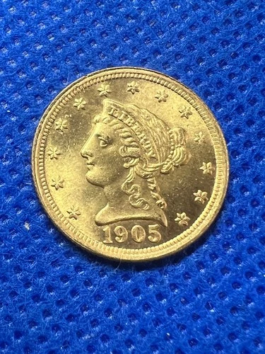1905 LIBERTY GOLD $2 1/2 Beautiful Gold Coin BU Great Investment #95