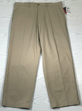 New Chaps Ralph Lauren Flat Front Chino Pants Men's 38x29 Brown Stain Resistant