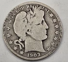 1903-S (.3617 OZ SILVER) Barber Silver Half Dollar  *SILVER*