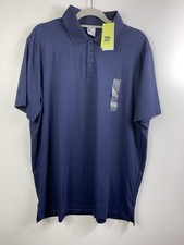 MENS XL ALL IN MOTION Navy Blue Polo Shirt NWT PREP GOLF CASUAL WEAR QUICK DRY