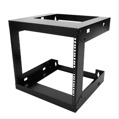 9U Wall Mount Open Frame 19 Inch Server Equipment Rack Threaded 15 Inch Depth...