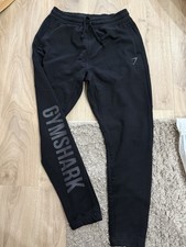 Gymshark Power Wordmark Joggers Size Medium Black