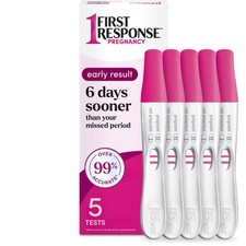 Early Result Pregnancy Test, 5 Count Pack of 1,White