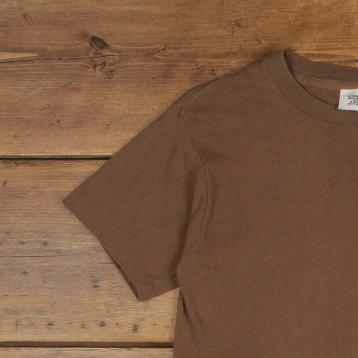 Vintage Military T-Shirt M Mens 90s Lally Mfg Corp Brown Army Single Stitch