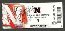 2015 Nebraska Cornhuskers Ticket Stub Signed by Nathan Gerry ~ 11/7/2015