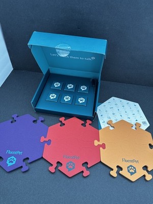 FluentPet Sp UP Get started Kit   6 Buttons + 3 Tiles + Stickers   Used