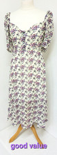 Nasty Gal Dress UK Size 10 Ivory Colour with Lovely Floral Print Midi