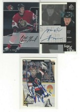  1999-00 SP Authentic Sign of the Times #MH Marian Hossa Ottawa Senators