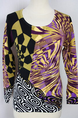 Damen Pullover Oberteil Pulli bunt abstrakte Muster Viskose IMAGINI Gr.42