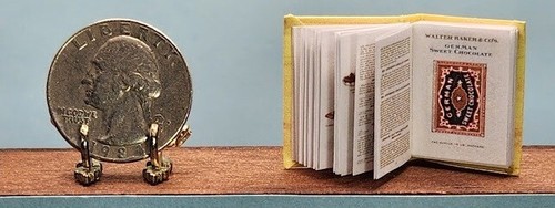 1:12 MINIATURE BOOK CHOCOLATE AND COCOA RECIPES DOLLHOUSE SCALE - Picture 10 of 14