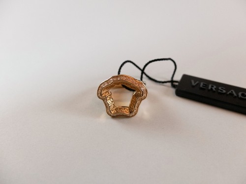VERSACE La Medusa Curve gold tone ring with Swarovski crystals Size 6 US / 13 IT - Picture 4 of 10