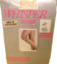vintage Pantyhose whisper Design Color Sesame Queen Size B004D