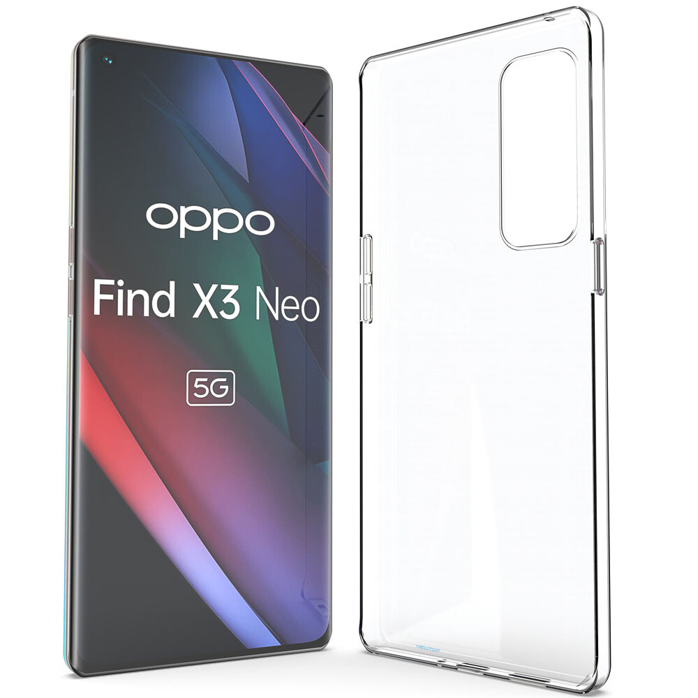 COVER CUSTODIA SILICONE MORBIDO TPU CLEAR PER OPPO FIND X3 NEO - RENO 5 PRO 5G